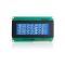 White LCD display Blue background