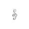 Rhodium 925 Sterling Silver Jewelry 11 * 25mm notation trailers with .....