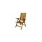 DIVERO chair Acacia wood high-back 5-way adjustable folding garden chair ... Nexos Trading