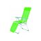 Aluminum reclining chair with footrest - 5-way adjustable - color: green