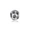 MATERIA 925 silver beads ball element - Antique Silver Bead paw