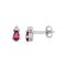 Miore Ladies Earrings 375 white gold with ruby ​​...