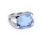 Merii ladies ring with light blue stone