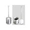 WC set toilet brush stainless steel with glass insert about 36 cm