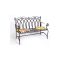 Sturdy metal bench with antiquated appearance