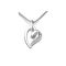Miore Ladies necklace 925 sterling silver snake chain with heart-followers