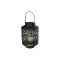 Lantern metal incl. Glass insert for candle, black, H 30 cm