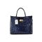 SAC-DESTOCK - Handbag LEATHER "Croco Varnish Way" blue - Ref: LAUSANNE