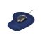 TRIXES Black mouse pad with comfortable gel wrist rest made of dark blue