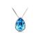 Water Drop Pendant Necklace Swarovski Crystal - Aquamarine