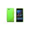 Luxburg S-Line Design Cover for Sony Xperia Z1 Compact in color apple green / green, Protector Case from TPU Silicone
