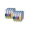 NTT 10 pieces XL ink cartridges for Epson Stylus (4 x T1291, T1292 2x, 2x T1293, T1294 2x) with chip;  2 complete sets + 2