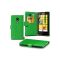 (Green) Nokia Lumia 520/525 Protective Faux Credit / Debit Card Leather Book