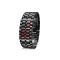 TRIXES LED Digital Watch Lava Samurai without dial steel bracelet