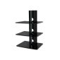Designer Habitat: Beautiful black color support ideally designed to withstand the DVD / Blu-ray players, PS3 game console Xbox 360, decoder (Electronics)