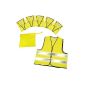 Safety vests set of 5 in case of EN ISO 20471 certified