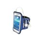 igadgitz Reflective Anti-slip Blue Sports Running Armband Running Fitness sleeve pocket for Samsung Galaxy S4 SIV MINI I9190 I9195 with key specialist (Wireless Phone Accessory)