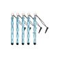 2-TECH 5er Set Tablet Pen stylus extendable Universal Stylus in blue aluminum suitable for smartphones and tablets with touch screen (electronics)