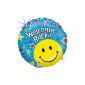 Betallic F86691P - Foil Balloon 18 inch - Welcome back Smiley, holographic (Toys)