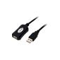 LogiLink USB 2.0 extension cable black 5.00 meters (Accessories)