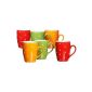 Ritzenhoff Breker and 736 977 Coffee set points, 6-piece, red / green / orange / sort (household goods)