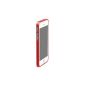 HuntGold 0.7mm ultra thin durable metal frame bumper case for iPhone 5 5G 5S (Red) (Wireless Phone Accessory)
