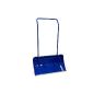 Double snow shovel handle heavy gauge steel sleeve and strong blue polypropylene