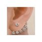 1PC On Earring Silver Star Rhinestone Crystal Woman Jewelry (Jewelry)
