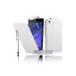 White Luxe Case Cover for Sony Xperia Z2 and 3 + PEN FILM OFFERED!  (Electronic devices)