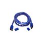 The MHP specification 1.5 m high blue eSATA eSATA data cable - the Male to Male SATA II 3.0Gbps (Electronics)