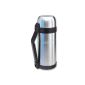 Isosteel VA 9560WQ walled insulating 1.5L with extra large opening of double-walled 18/8 stainless steel with Quick Stop Einhandausgießsystem and folding handle (household goods)