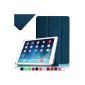 Fintie iPad Air 2 Case Superlight Shell Smart Cover Skin Case for Apple iPad Air 2 (iPad 6 6th Generation) - Ultra Thin Smart Cover with Stand Function and Auto Sleep / Wake function, Navy