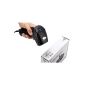Esky ® USB Detection and automatic scan / manual scan Barcode Scanner Bar Code Reader Long Range Laser optics with adjustable support Black [150 scan / sec] (Office Supplies)