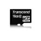Transcend 16GB Micro SDHC Class 2 Memory Card (Personal Computers)