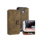 Original Blumax ® Leather Case Wallet Antique Coffee Coffee Brown for Samsung Galaxy S4 i9500 i9505 SIIII phone pocket, Case, Case, Case, Slide, screen protectors, Secure (Electronics)