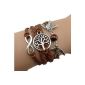 Infinity bracelet Tree of Life and Pearl Dove / Infinity / One Direction / Love - Brown / Silver (Jewelry)
