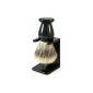 Edwin Jagger Best Badger badger hair shaving brush with drip stands, ebony imitation, large (Personal Care)