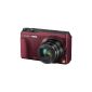 Panasonic DMC-R TZ56EG Traveller Zoom compact camera (16 megapixel, 20x opt. Zoom, 7.6 cm (3 inch) LCD, Full HD, WiFi, USB 2.0) Red (Electronics)