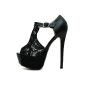 FEIDA pump with lace mesh in black or white (Textiles)
