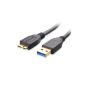 Cable Matters SuperSpeed ​​USB 3.0 Type A to Micro-B Cable Black - 2m (Personal Computers)
