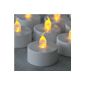 Lot 30 Candles Heater Flat Cells with Flame LED Vacillante of Lights4fun
