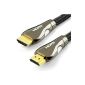 HDMI Cable Professional 1.4 - 7.5M - Compatible new HDMI 2.0 standard - 2160p Ultra HD (4K) / Full HD 1080p - High performance with 3D, Ethernet and Audio Return Channel (ARC) - Triple shielding and nylon cord (Electronics)
