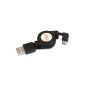 Lindy 31619 - Retractable USB 2.0 Type A / Micro-B cable (option)