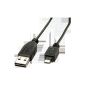 31197 Lindy USB 2.0 Cable East Fit Type A to Micro-B 2m Black (Accessory)
