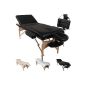 Folding Portable Massage Table TecTake bed - various colors (Black) (Personal Care)