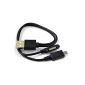 magnetic charger charging cable with micro USB cable for Sony Xperia Z1 Z2 Z1 L39h XL39h Z Ultra Compact Tablet Z2 / 1 meter black OKCS (Electronics)