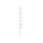 DAILYDREAM® Bath / shower Regal with 4 shelves and height-adjustable telescopic steel rods (120-300cm) in white