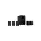 Auna area 520 5.1 speaker system Surround system (bass reflex system, remote control, AUX-IN, 100W RMS) High Gloss Front Black (Electronics)