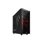 Aero XPredator X1 Midi-Tower PC Case (Micro-ATX, 3x 5.25 external, 6x 3.5 / 2.5 Internal, USB 3.0) Black / Red (Accessories)