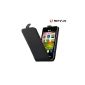 Black Leather Case Cover for LG T385 Stax (Electronics)